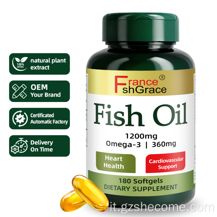 Shecome Olio di pesce Softgel EPA DHA Salute del cuore
